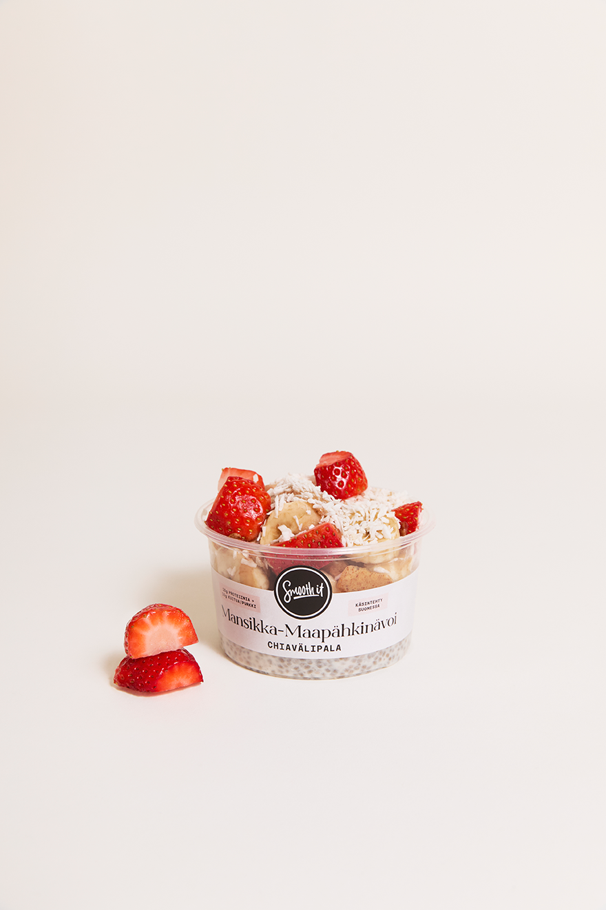 Mansikka-Maapähkinävoi chiavälipala 270g